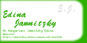 edina jamnitzky business card